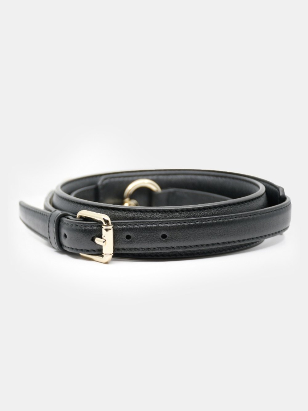 LANCEL Black Leather Replacement Shoulder Strap for Bag/Briefcase
